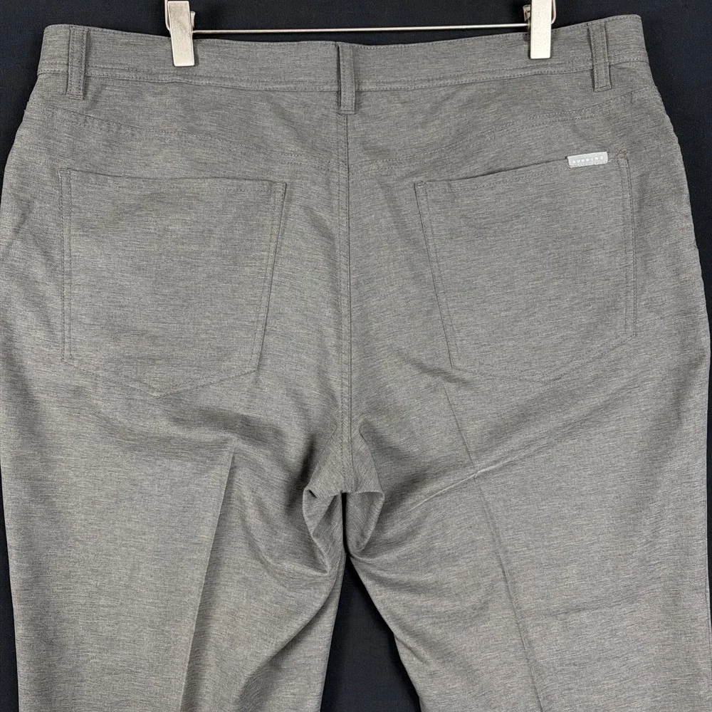 Dunning 38/00 38x30  Gray Heather Straight 5 Pocket Performance Golf Mens Pants